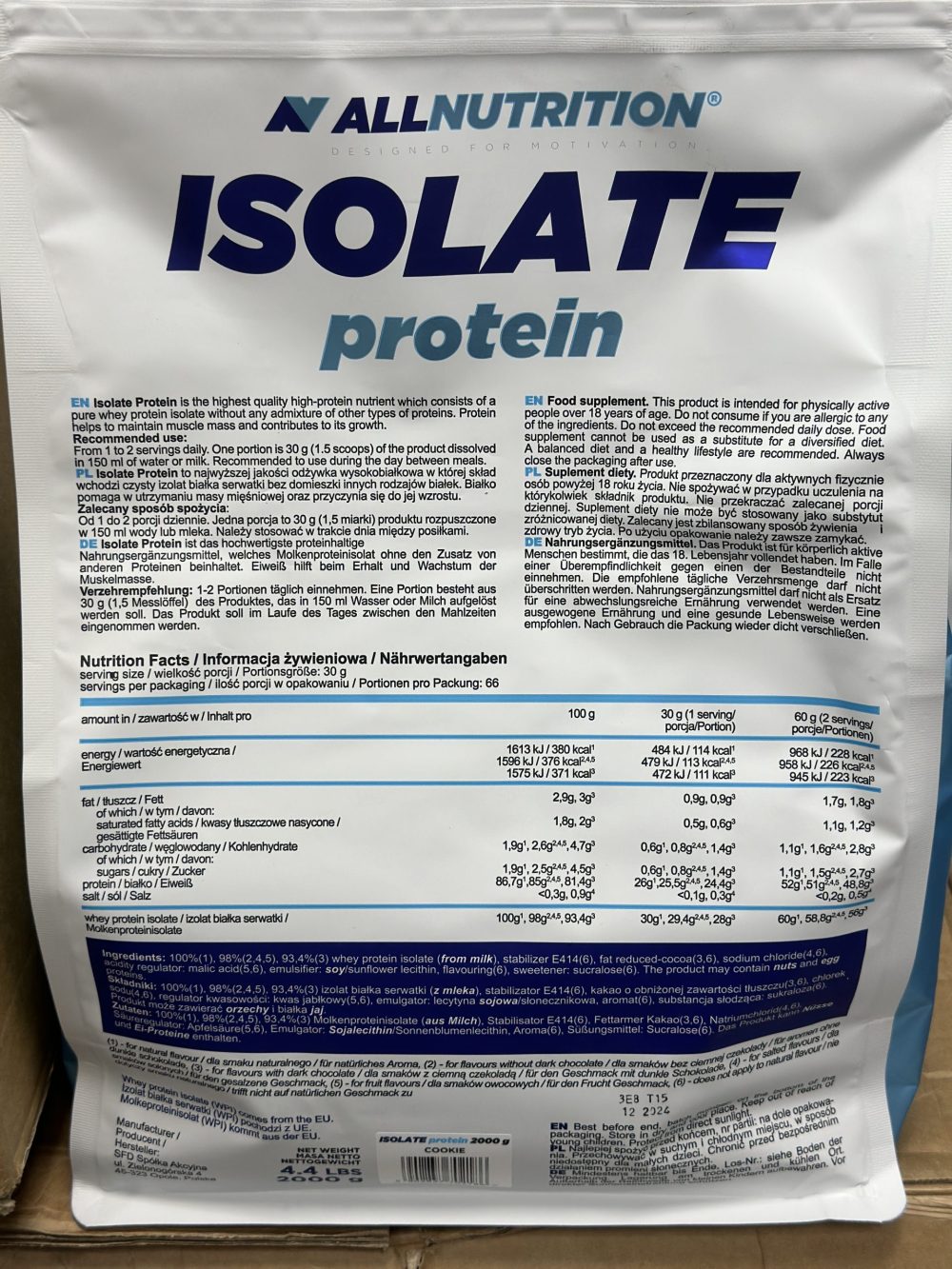 پروتئین وی ایزوله ال نوتریشن ALLNUTRITION Isolate Protein Whey